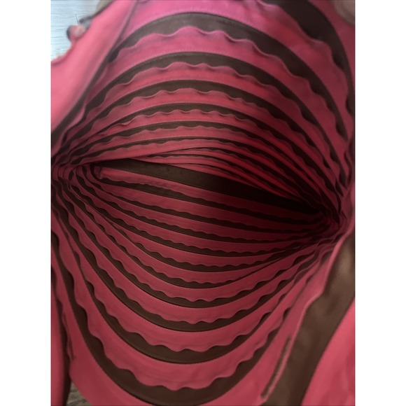 ZIP IT Tote Purse Bag One Long Zipper Handle Pink Brown Zipit‎ Zipper Satchel - Picture 5 of 7